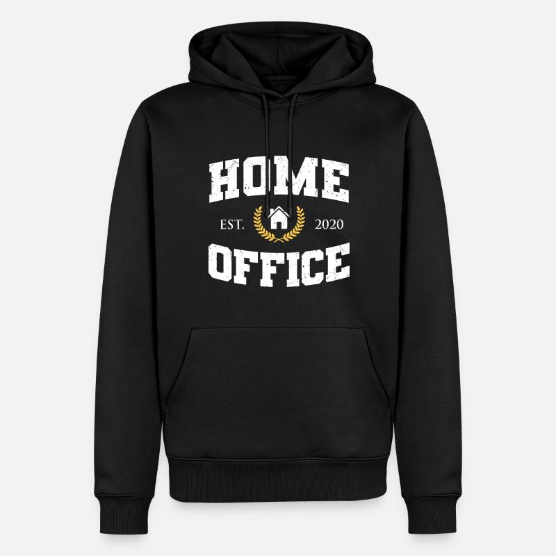 Home Office since 2020 - Männer Premium Bio Hoodie - Schwarz