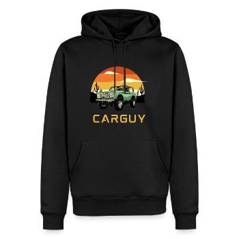 Lustiges Auto Kerl Autos Liebhaber CarGuy Retro Vintage - Männer Premium Bio Hoodie - Schwarz - Vorne - Nico (187cm)