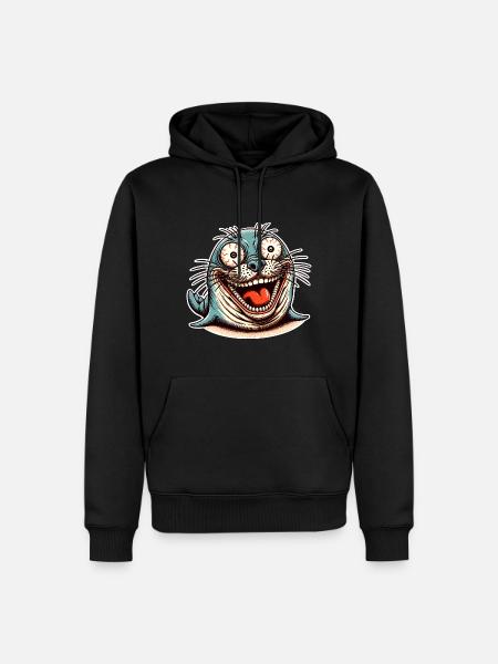 Sceau d’étanchéité - Sweat à capuche Premium bio Homme - noir