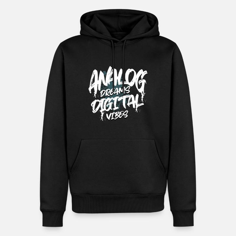 Synthesizer - Männer Premium Bio Hoodie - Schwarz