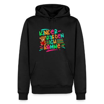 Kindergarten Ich Komme - Männer Premium Bio Hoodie - Schwarz - Vorne - Nico (187cm)