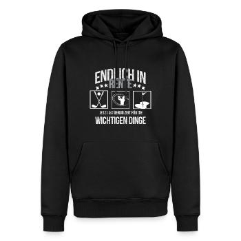 Rentner Golfer Ruhestand und Rente Golfspieler - Männer Premium Bio Hoodie - Schwarz - Vorne - Nico (187cm)