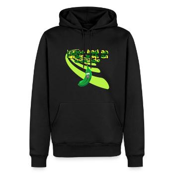 Avocado hatte was mit einer Banane Vegan Vegetaria - Männer Premium Bio Hoodie - Schwarz - Vorne - Nico (187cm)