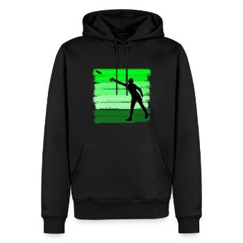 Friesbeesport Frisbee Discgolf Disc Golf Spieler - Männer Premium Bio Hoodie - Schwarz - Vorne - Nico (187cm)