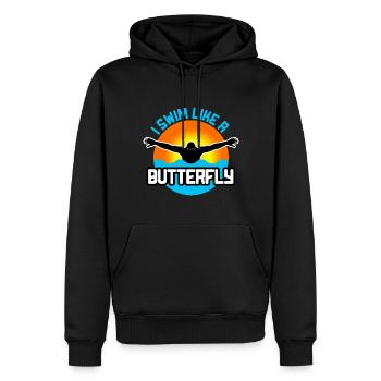 Schwimmen Brustschwimmer - Männer Premium Bio Hoodie - Schwarz - Vorne - Nico (187cm)