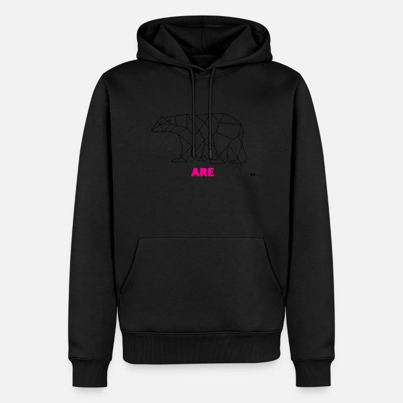 Paul are bear BY RF "Polar bear" By RHINOFEROS - Sweat à capuche Premium bio Homme - noir