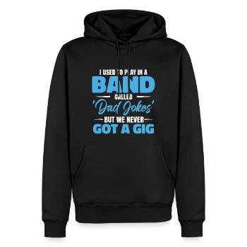 Sarcastique Pops Saying Pun Lover - Sweat à capuche Premium bio Homme - noir - Devant - Nico (187cm)