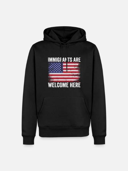 Immigrants are welcome Immigration lovers - Men’s Premium Organic Hoodie - black