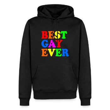 Best gay ever - Männer Premium Bio Hoodie - Schwarz - Vorne - Nico (187cm)