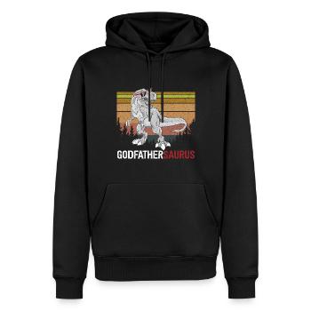 Patensaurus Rex Dinosaurier T Rex Pate - Männer Premium Bio Hoodie - Schwarz - Vorne - Nico (187cm)