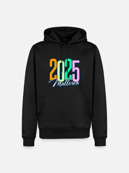 2025 Mallorca - Männer Premium Bio Hoodie - Schwarz