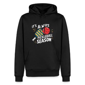 It's Always Pickleball Season - Men’s Premium Organic Hoodie - black - Front - Nico (187cm)