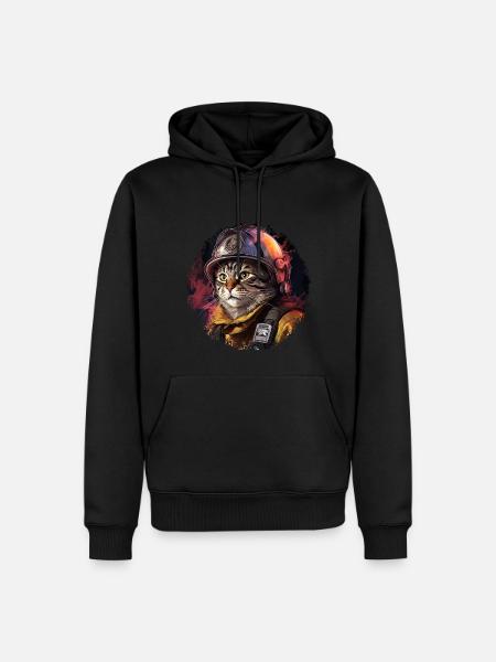 Fire Brigade Cats - Men’s Premium Organic Hoodie - black
