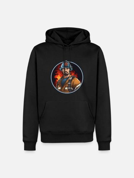 Firefighter Fire Brigade - Men’s Premium Organic Hoodie - black