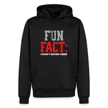 Fait amusant Je ne travaille pas ici Humour sur le lieu de travail - Sweat à capuche Premium bio Homme - noir - Devant - Nico (187cm)