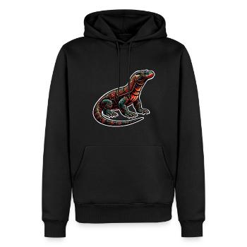 Komodowaran Komodo Dragon - Männer Premium Bio Hoodie - Schwarz - Vorne - Nico (187cm)