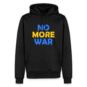 No more war - Männer Premium Bio Hoodie - Schwarz - Vorne - Nico (187cm)