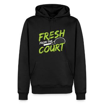 Tennisplatz Spruch Für Tennis - Männer Premium Bio Hoodie - Schwarz - Vorne - Nico (187cm)