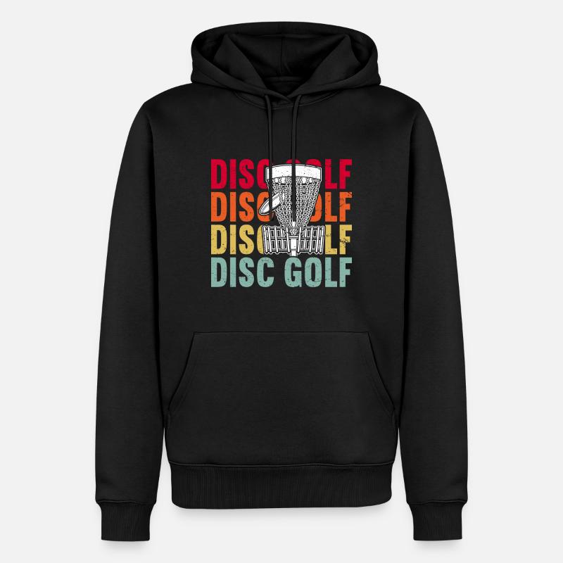 Disc Golf - Sweat à capuche Premium bio Homme - noir