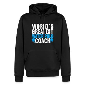 Wasserball Wasserball - Männer Premium Bio Hoodie - Schwarz - Vorne - Nico (187cm)