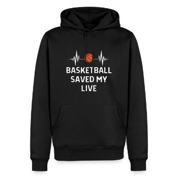 Basketball Spieler Basketballer Sprüche Geschenk - Männer Premium Bio Hoodie - Schwarz - Vorne - Nico (187cm)