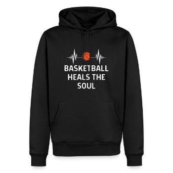 Basketball Spieler Basketballer Sprüche Geschenk - Männer Premium Bio Hoodie - Schwarz - Vorne - Nico (187cm)