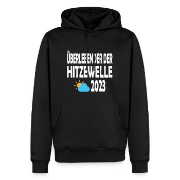Überlebender der Hitzewelle 2023 - Männer Premium Bio Hoodie - Schwarz - Vorne - Nico (187cm)