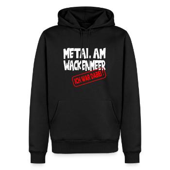 Metal am Wackenmeer Ich war dabei - Männer Premium Bio Hoodie - Schwarz - Vorne - Nico (187cm)
