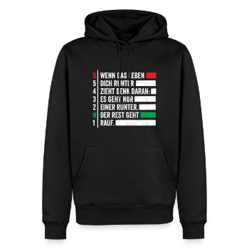 Motorrad Bike - Männer Premium Bio Hoodie - Schwarz - Vorne - Nico (187cm)