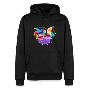 Clown Karneval Fasching Kostüm Umzug Feiern Narr - Männer Premium Bio Hoodie - Schwarz - Vorne - Nico (187cm)