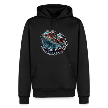 Bartagame Bartagamen Bearded Dragon - Men’s Premium Organic Hoodie - black - Front - Nico (187cm)
