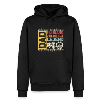 Architekt - Männer Premium Bio Hoodie - Schwarz - Vorne - Nico (187cm)