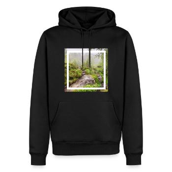 La nature est une thérapie gratuite. La nature est libre. - Sweat à capuche Premium bio Homme - noir - Devant - Nico (187cm)