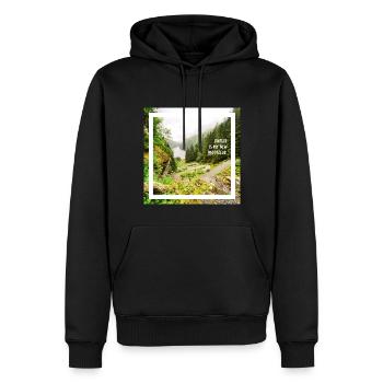 Nature is my new nightclub. Die Natur ist mein ... - Männer Premium Bio Hoodie - Schwarz - Vorne - Nico (187cm)