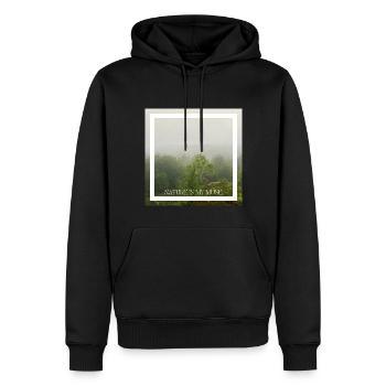 La nature est mon inspiration. La nature est à moi - Sweat à capuche Premium bio Homme - noir - Devant - Nico (187cm)