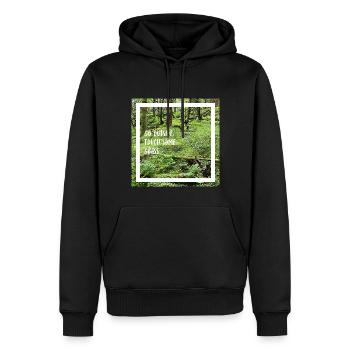 Go outside, touch some grass. Go outside... - Men’s Premium Organic Hoodie - black - Front - Nico (187cm)