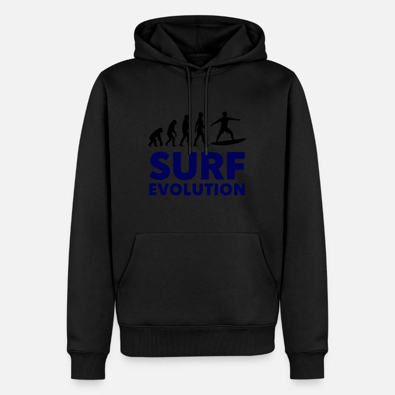 Surf Evolution Board Meer - Männer Premium Bio Hoodie - undefined