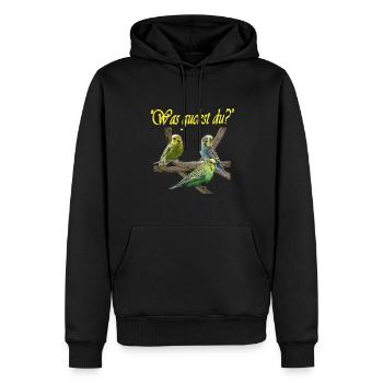 Wellensittiche - Männer Premium Bio Hoodie - Schwarz - Vorne - Nico (187cm)