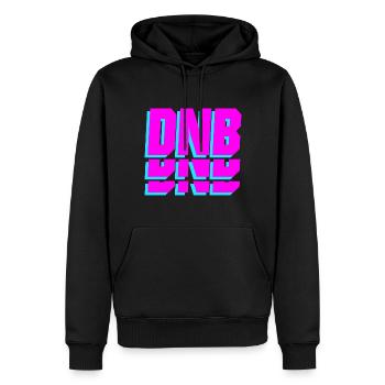 D ́N ́B - DNB - DRUM N'BASS - GIFT - Men’s Premium Organic Hoodie - black - Front - Nico (187cm)