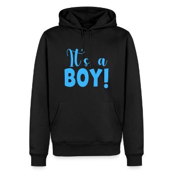 Es ist ein Junge Geburt Geschenk Schwanger - Männer Premium Bio Hoodie - Schwarz - Vorne - Nico (187cm)