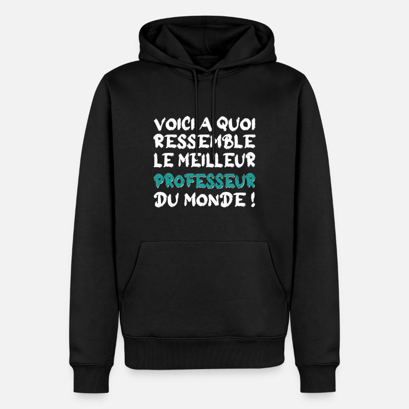 Le meilleur professeur - Sweat à capuche Premium bio Homme - noir