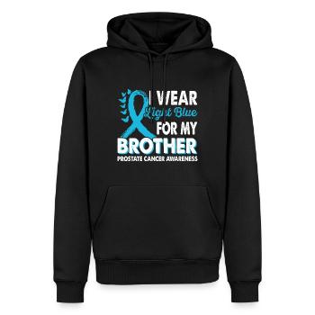 Portez du bleu clair pour le Brother - Sweat à capuche Premium bio Homme - noir - Devant - Nico (187cm)