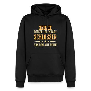 Ich bin dieser legendäre Schlosser - Männer Premium Bio Hoodie - Schwarz - Vorne - Nico (187cm)