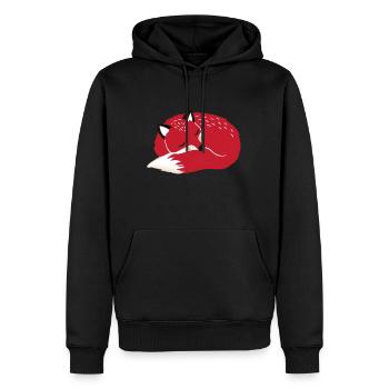 Folge deinem Traum - Männer Premium Bio Hoodie - Schwarz - Vorne - Nico (187cm)