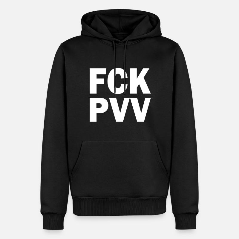 Fck pvv - Männer Premium Bio Hoodie - Schwarz