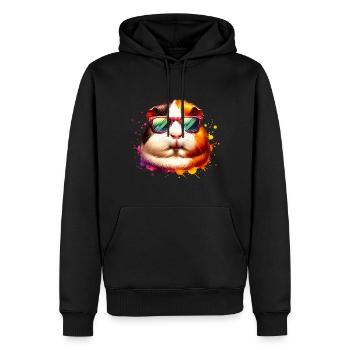 Meerschweinchen - Männer Premium Bio Hoodie - Schwarz - Vorne - Nico (187cm)