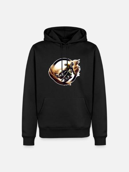 Motocross - Sweat à capuche Premium bio Homme - noir