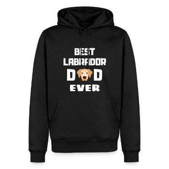 Meilleur Labrador Papa Chiens Fête des Pères Labrador - Sweat à capuche Premium bio Homme - noir - Devant - Nico (187cm)