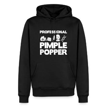 Dermatologie Hautpflege Haut Medizin Erkrankung - Männer Premium Bio Hoodie - Schwarz - Vorne - Nico (187cm)