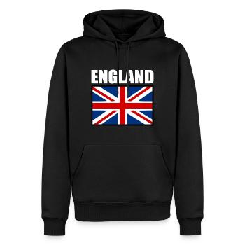 angleterre - Sweat à capuche Premium bio Homme - noir - Devant - Nico (187cm)